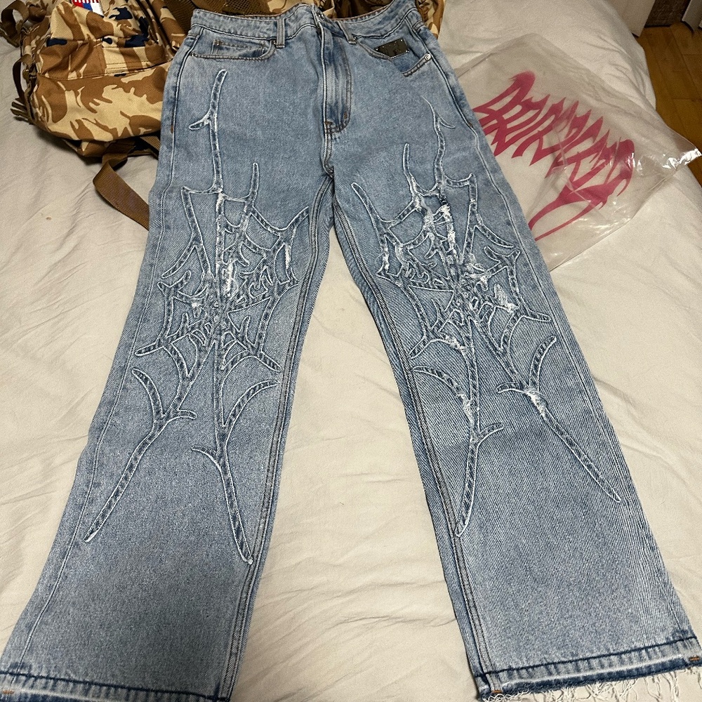 Revenge Spider web jeans size M
